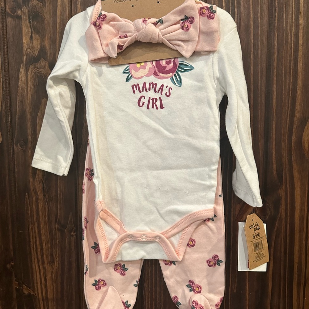 Chick Pea Floral Baby Set